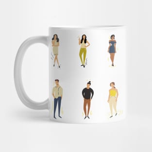 fashion styles sticker pack design Mug